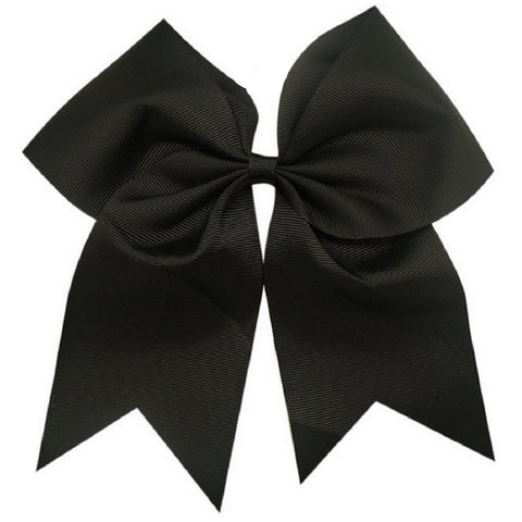 Black Cheer Bow with Clip Varsity Hair Bows for Girls