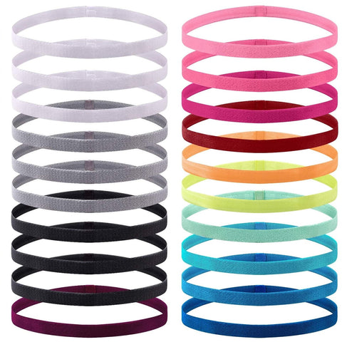 Non Slip Sports Headband Mini Elastic Head Band Athletic Running Soccer Yoga You Pick Colors and Quantities