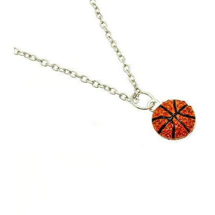 Basketball Necklace Rhinestone Small