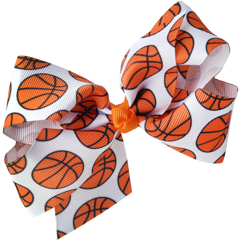 Classic Bow With Clip Holder Hair Bows Ribbon Bow Tie For Girls Basketball