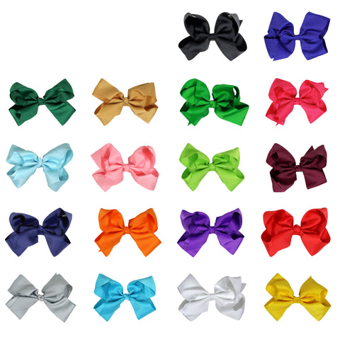 24 You Pick Colors Classic Cheer Bows Large Hair Bow with Clip