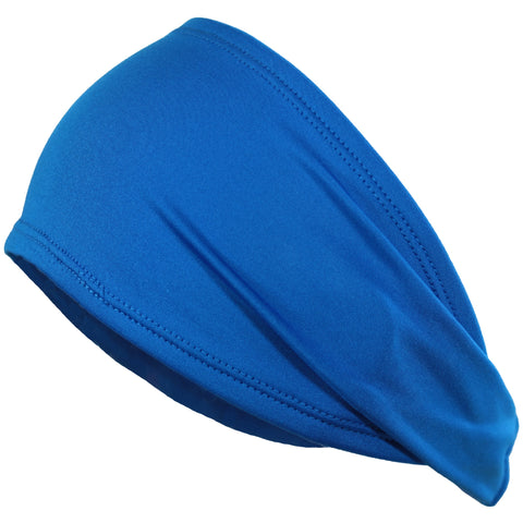 Performance Headband Moisture Wicking Athletic Sports Head Band Blue