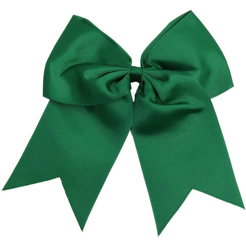 Forest Green Cheer Bow for Girls Large Hair Bows with Ponytail Holder Ribbon