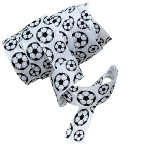 Soccer Ribbon 5 Yards Sports Ribbon to use for Ponytail Holders Streamers on Your Bag to Show Spirit or Crafts