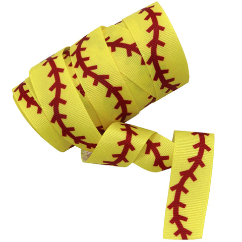 Softball Ribbon 5 Yards to use for Ponytail Holders Streamers on Your Bag to Show Spirit or Crafts