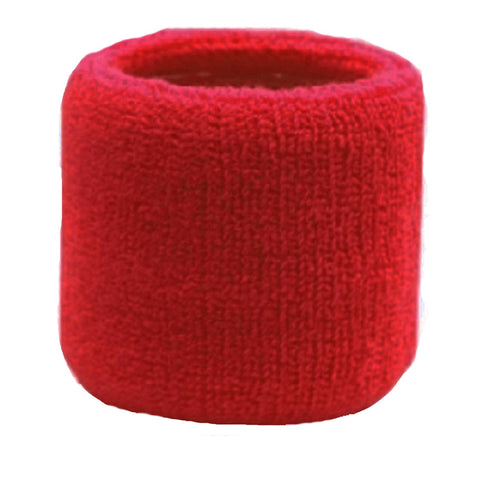 Sweatband for Wrist Terry Cotton Wristband Red