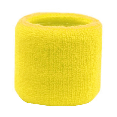 Sweatband for Wrist Terry Cotton Wristband Yellow