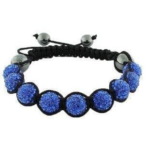 Shamballa Bracelet Crystal Rhinestone Blue