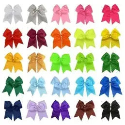 Cheer Bow for Girls Large Hair Bows with Clip Holder You Pick Colors & Quantities